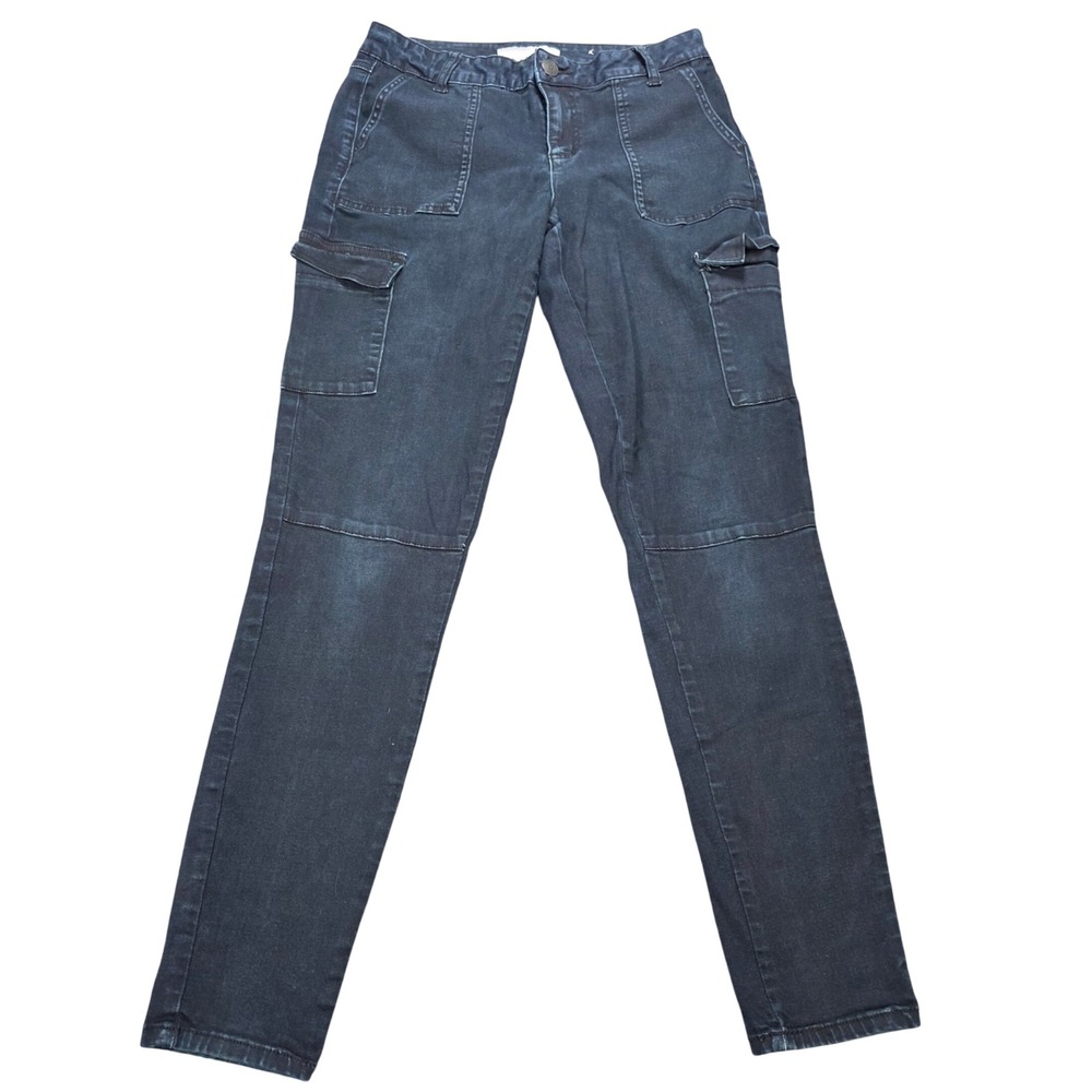 EST. 1946 Denim Skinny Cargo‎ Pants Women's Size 8 Dark Wash Blue Stretch Casual